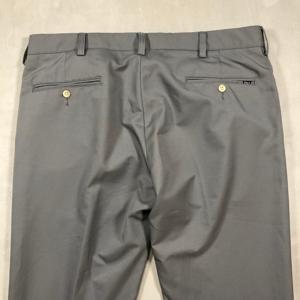 Polo Ralph Lauren Pants Mens 36x32 Gray Chino Slim Straight - Picture 4 of 15